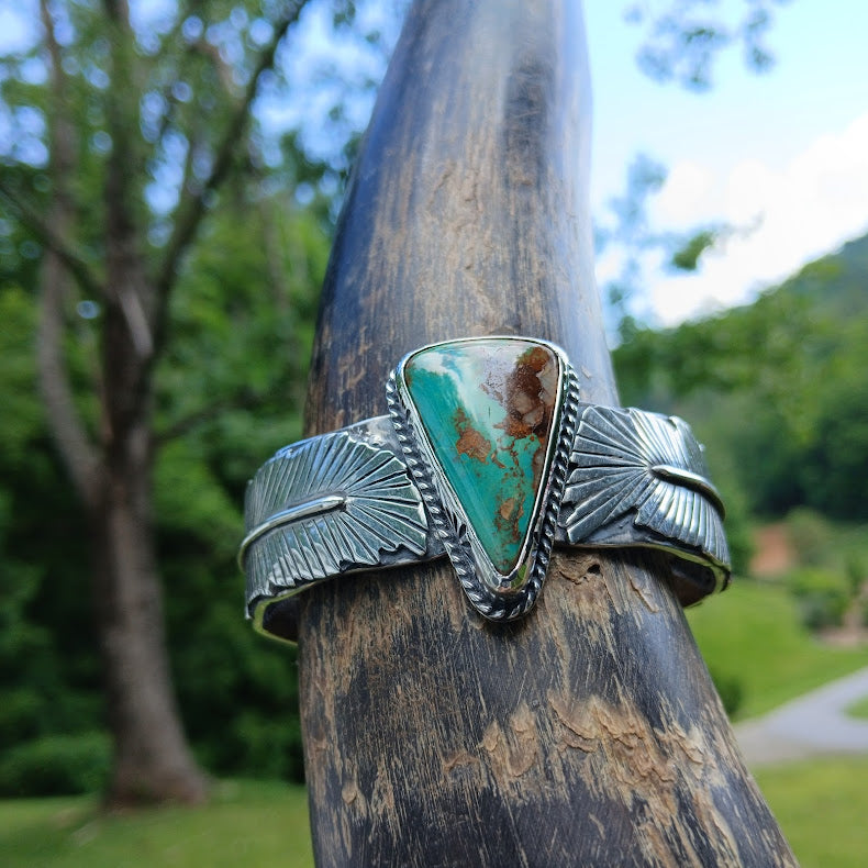 The Freedom Eagle — Natural Royston Turquoise Cuff