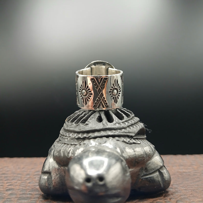 Band of Sterling Silver ring from the back