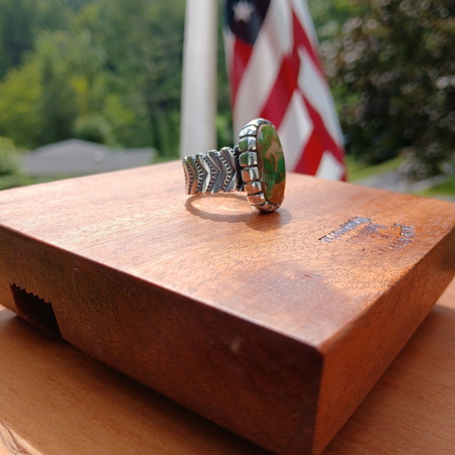 The Camelot — left profile, outdoor, chevron stamps and RW hallmark visible